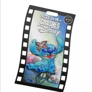 Stitch Crashes Little Mermaid Jumbo Pin